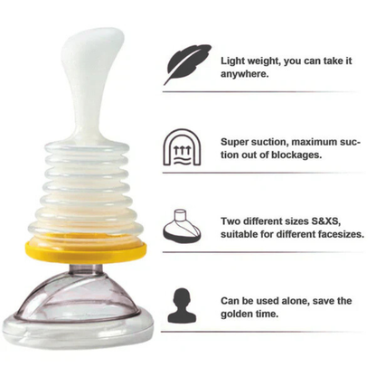 Galaxy-Shop anti-choking device for emergency airway relief at home and on the go