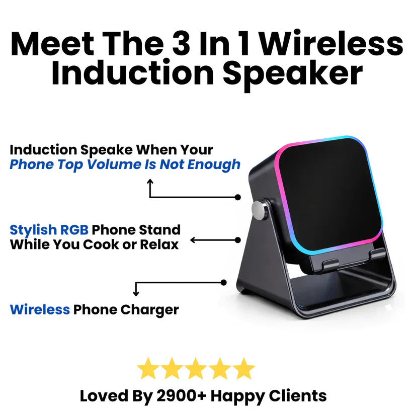 Galaxy Shop™ 3 In 1 Phone Induction Speaker