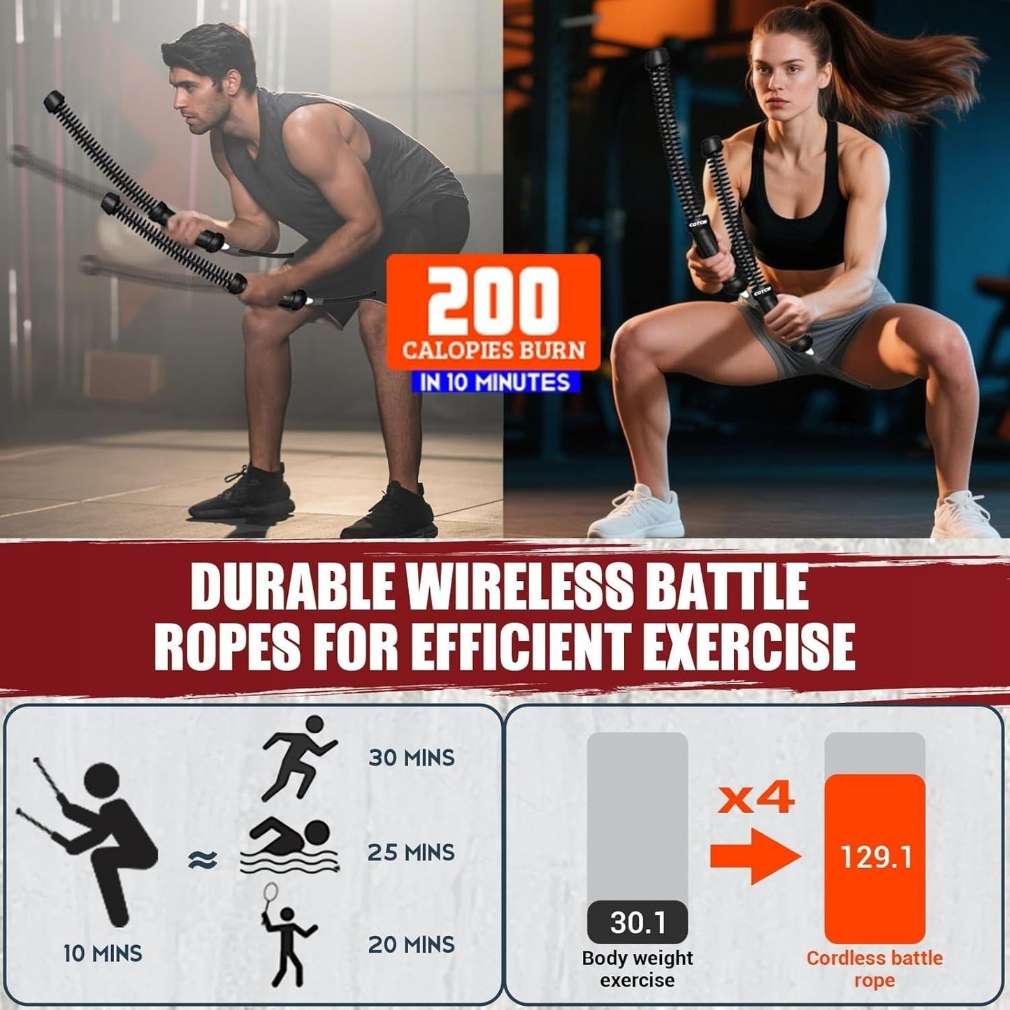 Galaxy-Shop™ Ropeless Battle Ropes
